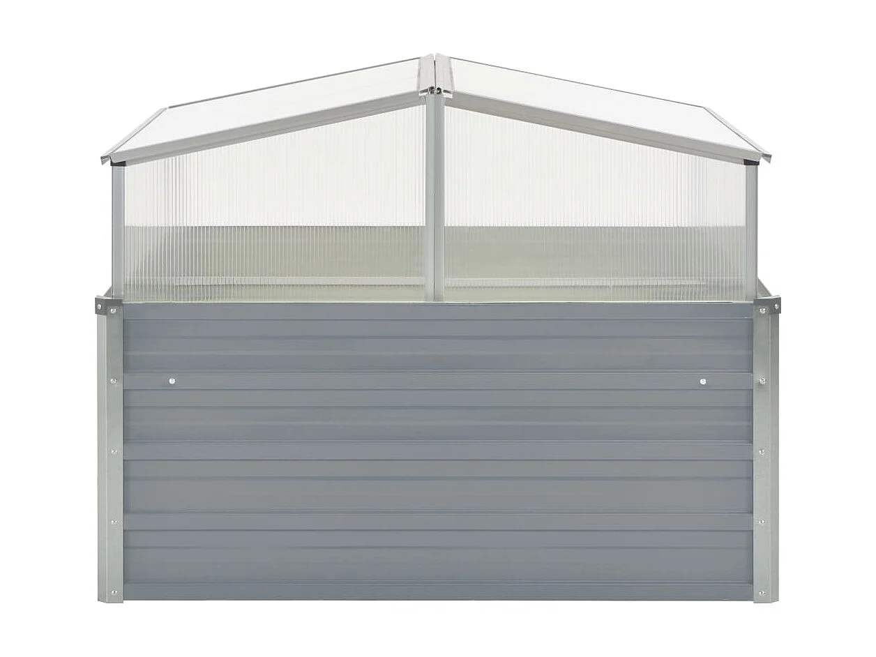 Serre 100 x 100x85 Grise Acier galvanisé