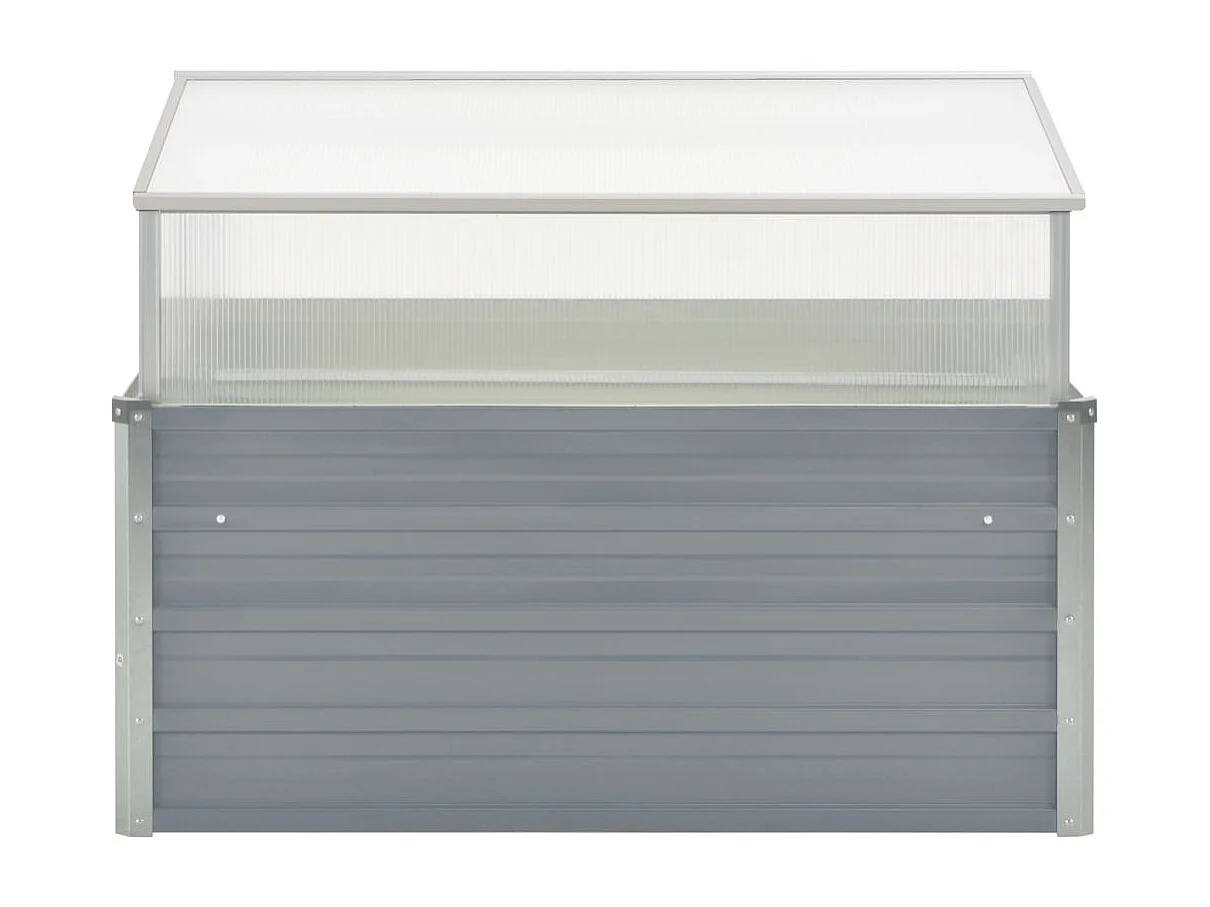 Serre 100 x 100x85 Grise Acier galvanisé