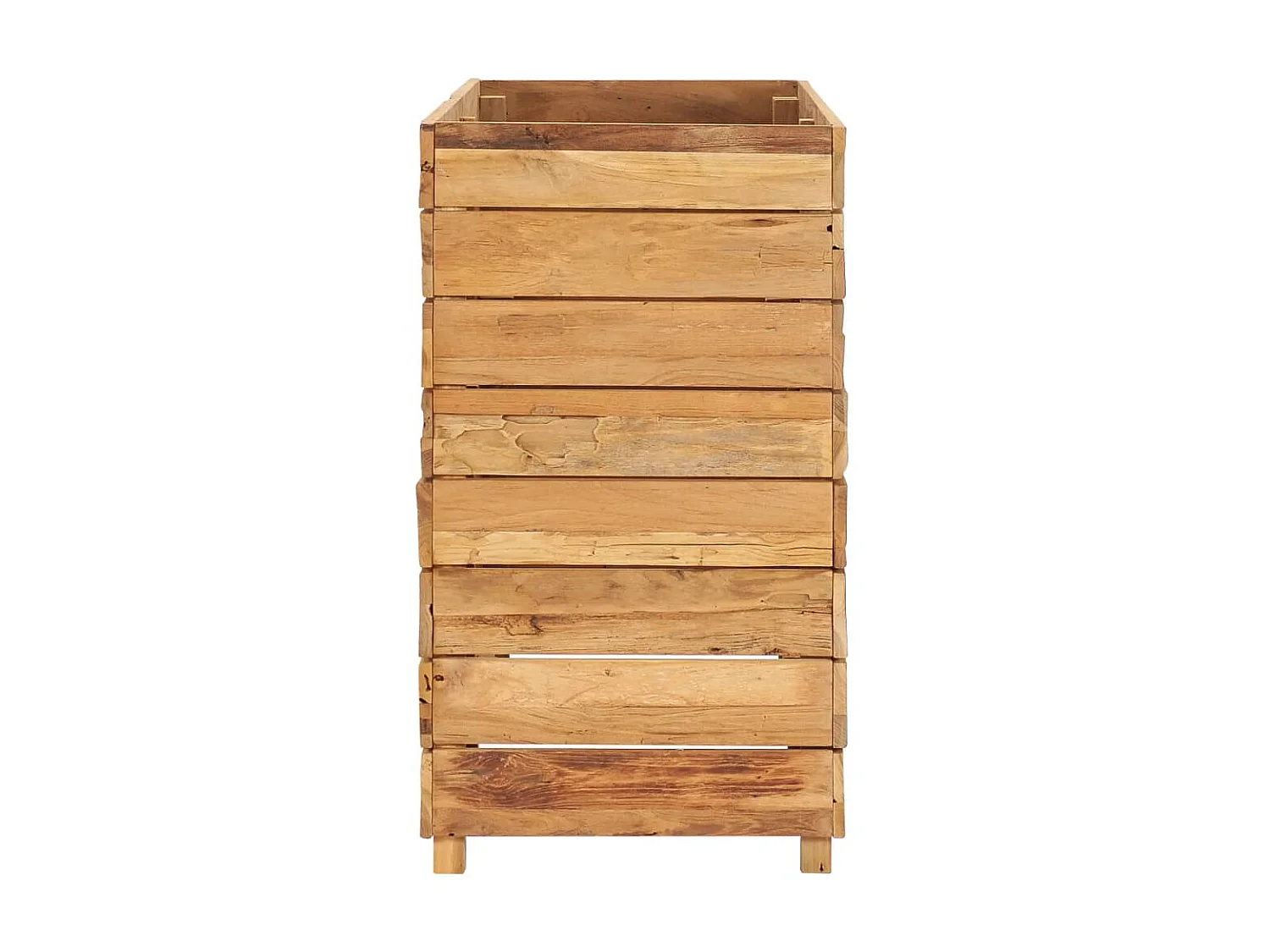 Jardinière 100x40x72 Bois de teck recyclé et acier