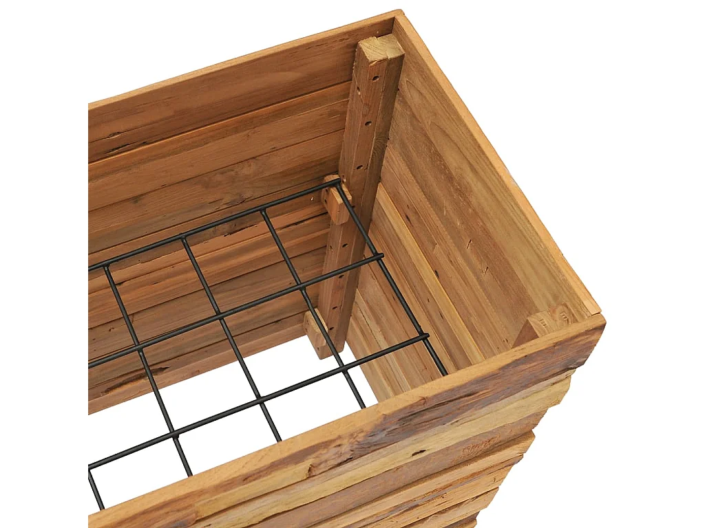 Jardinière 100x40x72 Bois de teck recyclé et acier