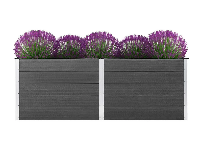 Jardinière 250x50x91 WPC Gris
