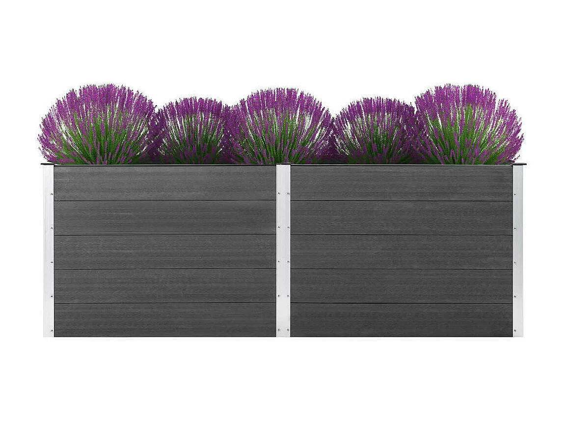 Jardinière 250x50x91 WPC Gris