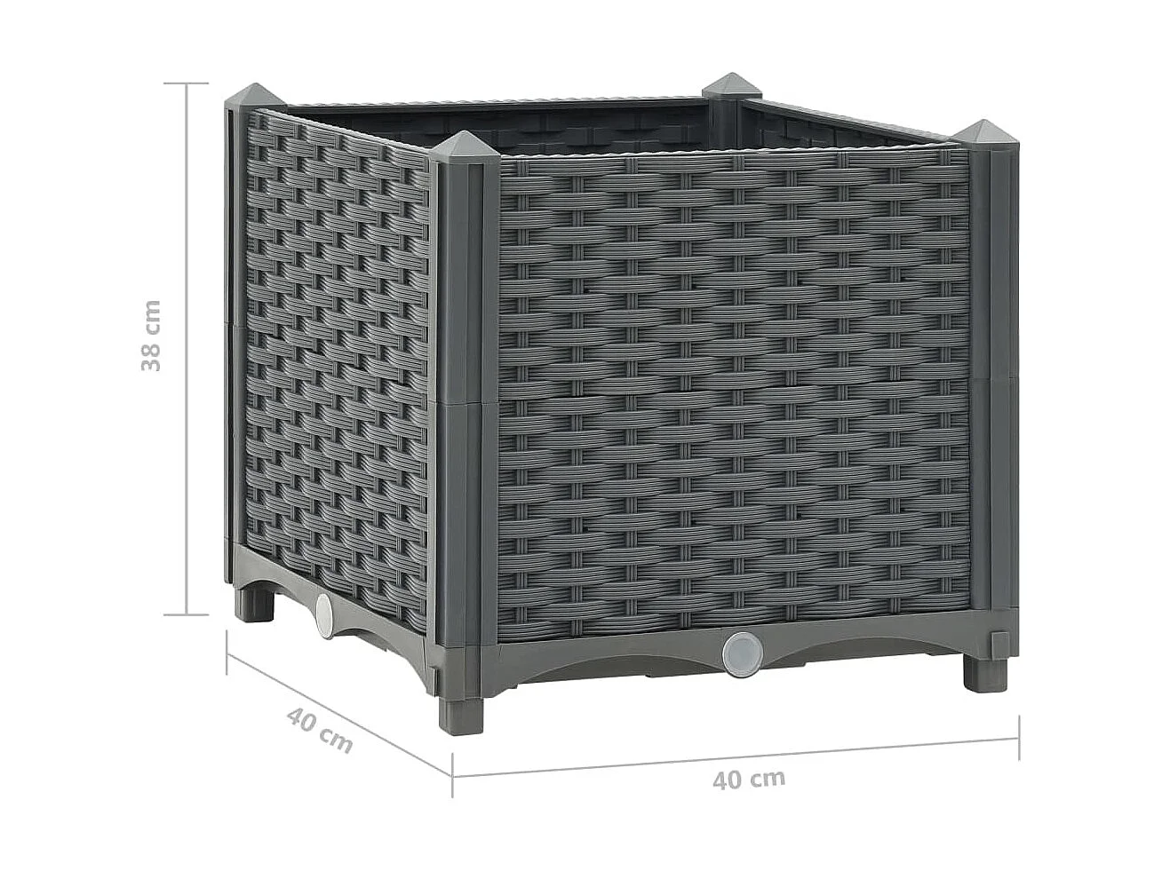 Jardinière 40x40x38 Polypropylène 2