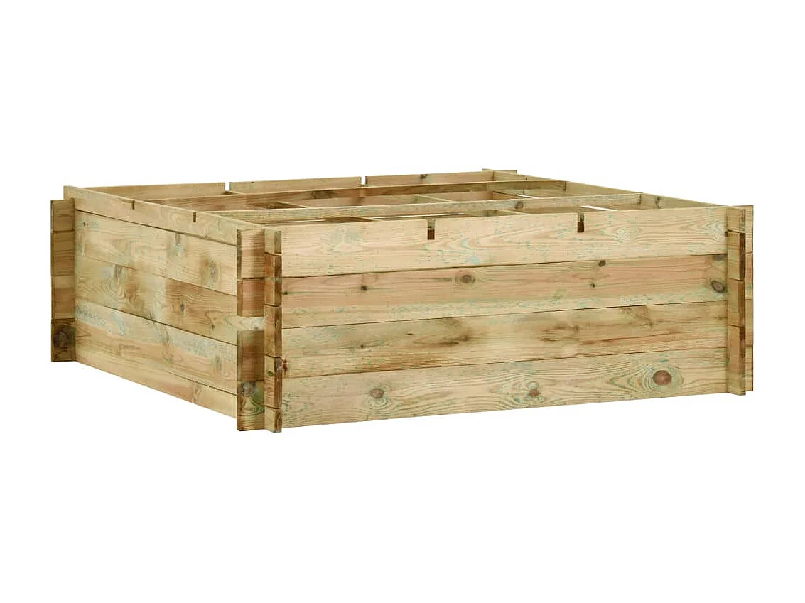 Jardinière pour légumes Bois de pin imprégné 120x120x40
