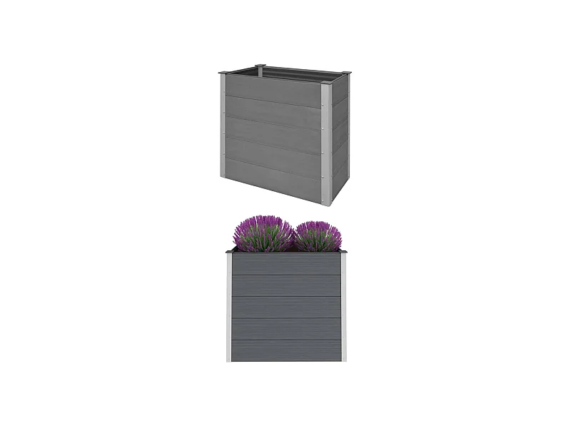Jardinière WPC 100x50x91 Gris