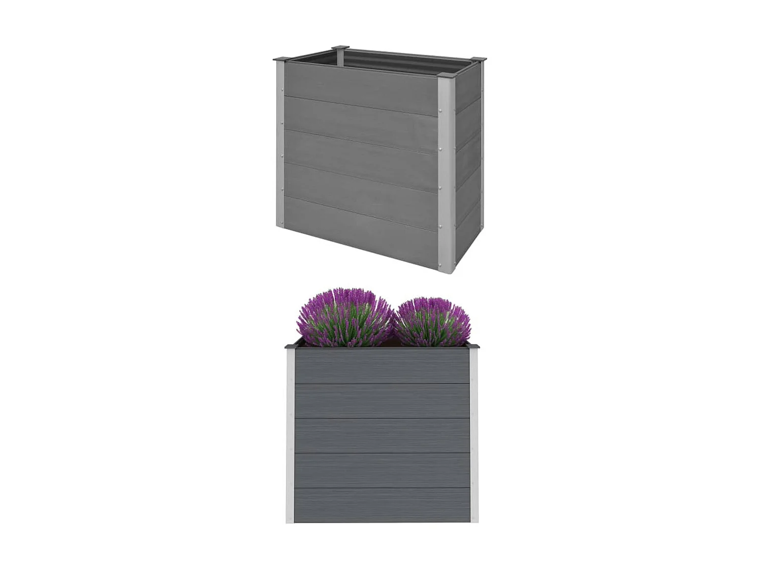 Jardinière WPC 100x50x91 Gris