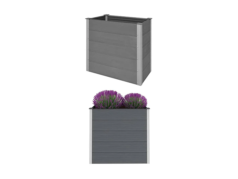 Jardinière WPC 100x50x91 Gris