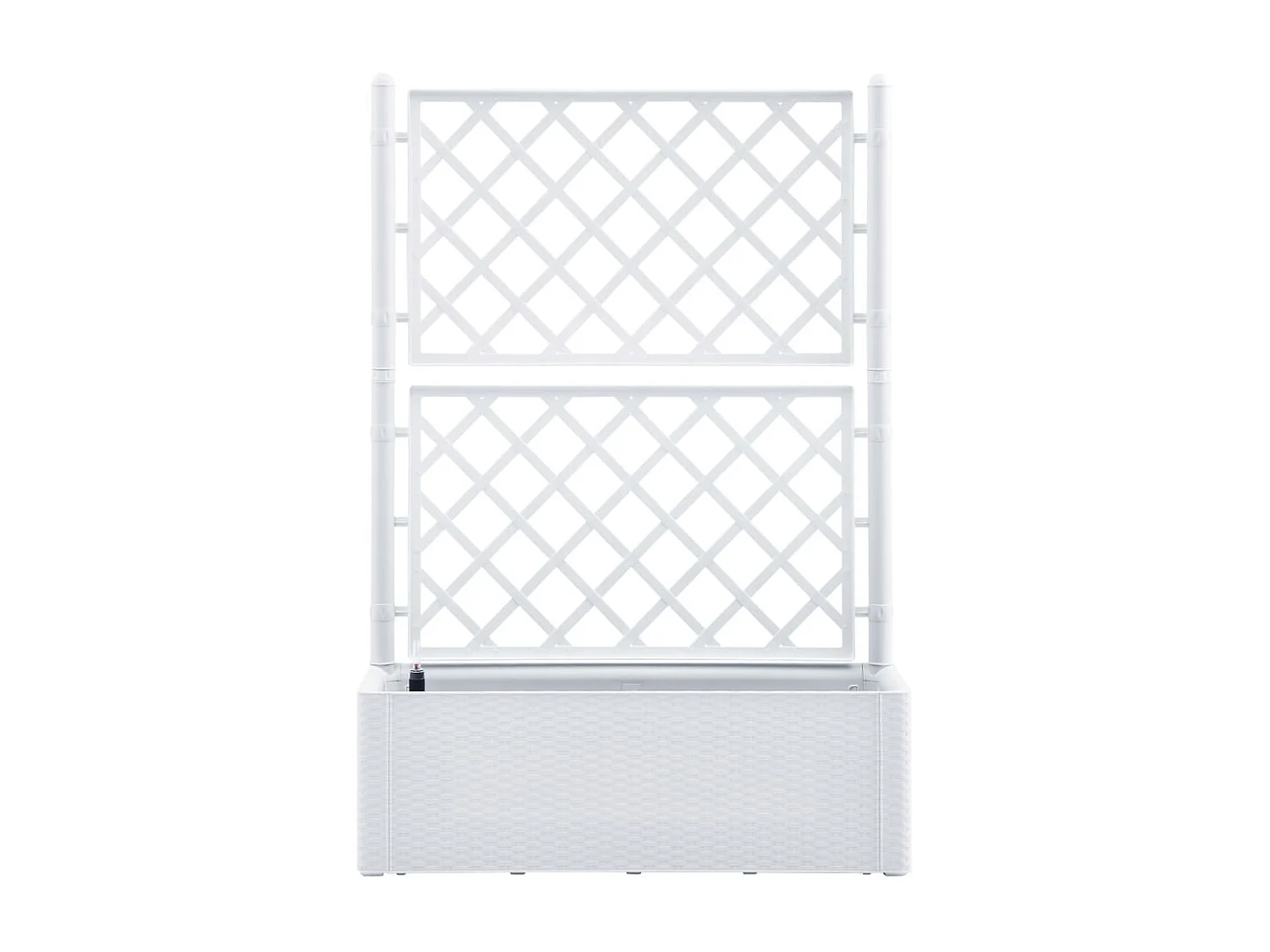 Jardinière et treillis et système d'arrosage Blanc