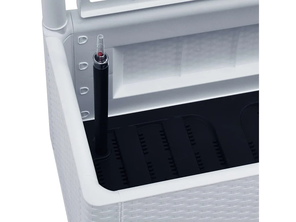 Jardinière et treillis et système d'arrosage Blanc