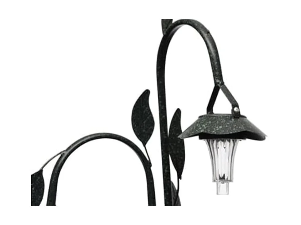 Panier à fleurs suspendu en fibre de coco avec LED solaire