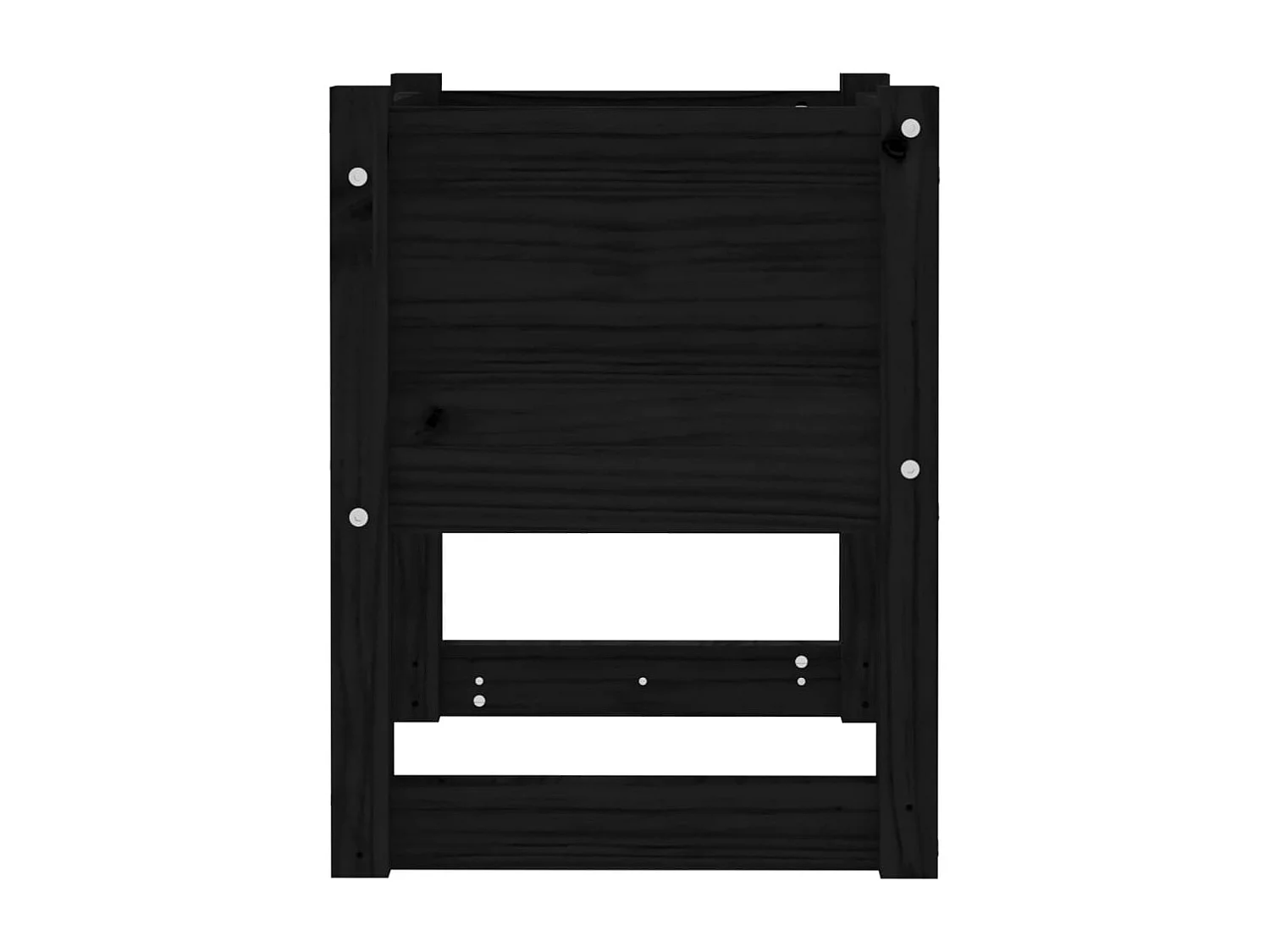 Jardinières 2 pcs Noir 40x40x52,5 Bois massif de pin