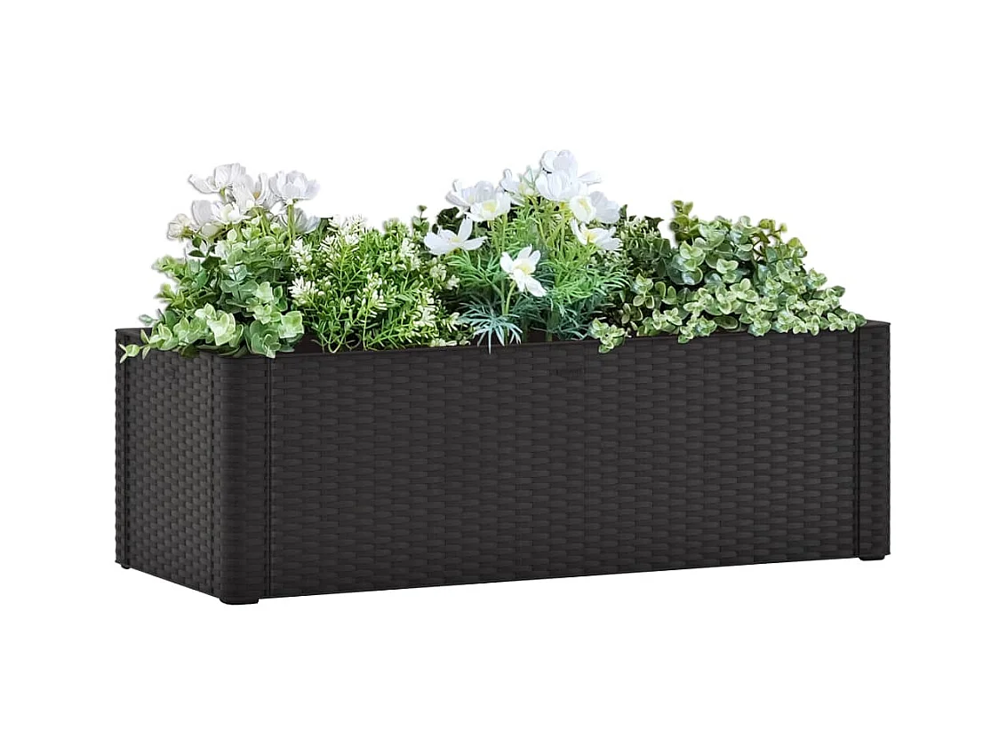 Jardinière système arrosage Anthracite 100x43x33