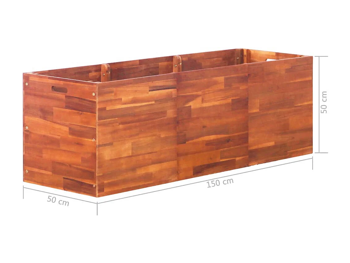 Jardinière Bois d'acacia 150x50x50
