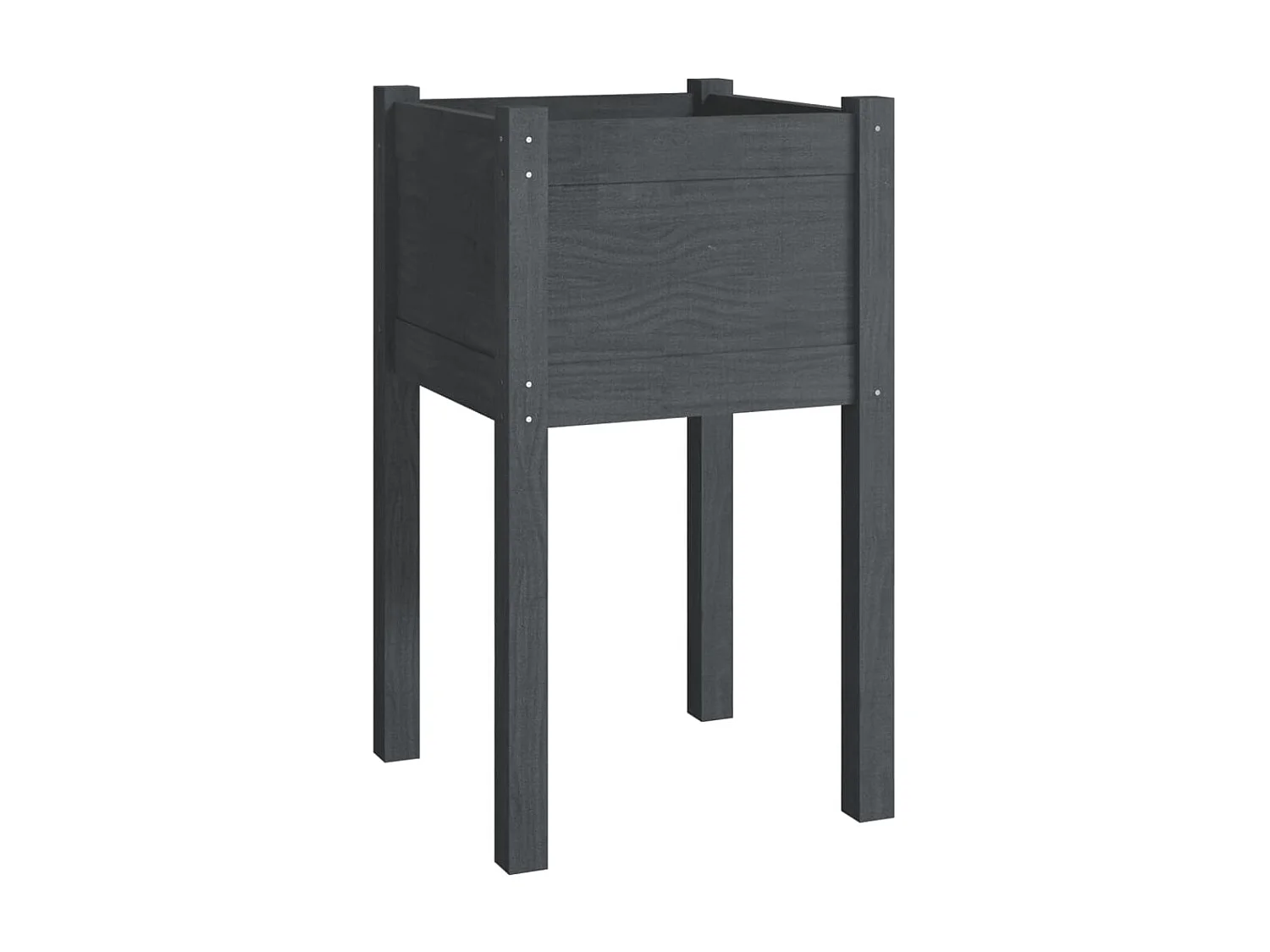 Jardinière d'extérieur Gris 40x40x70 Bois de pin massif