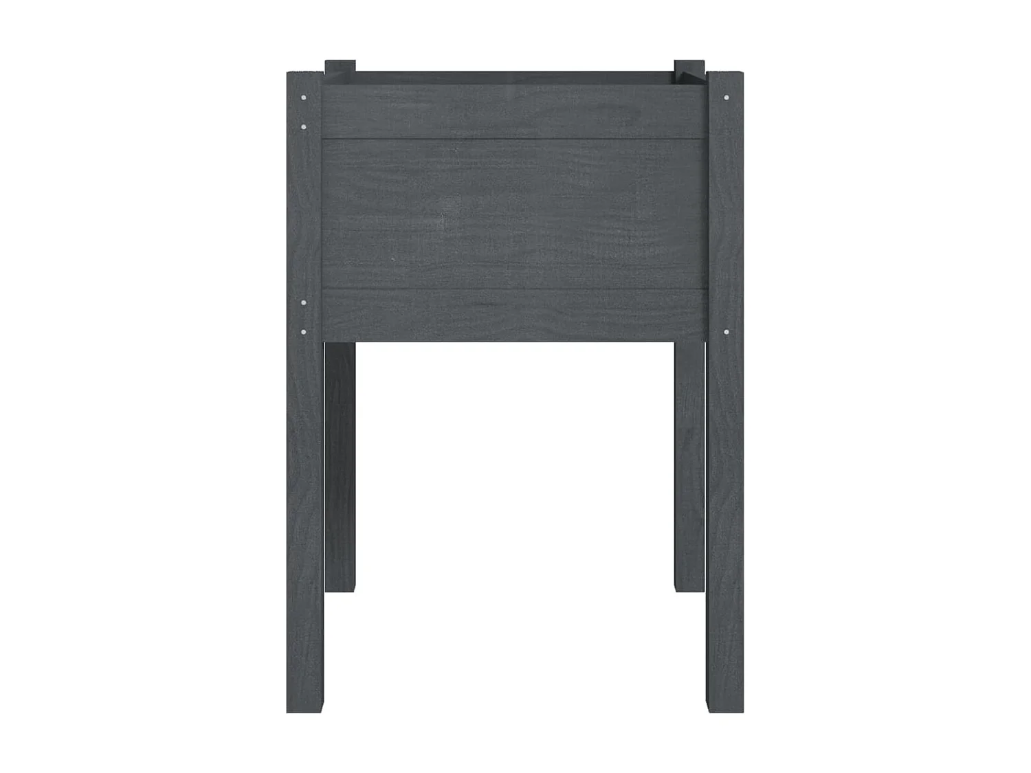 Jardinière Gris 50x50x70 Bois de pin massif