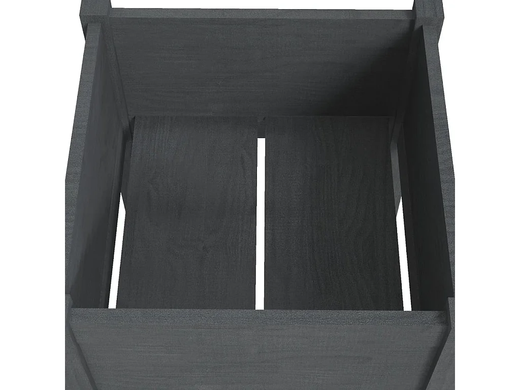 Jardinière Gris 50x50x70 Bois de pin massif