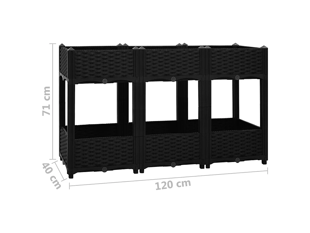 Jardinière 120x40x71 Polypropylène 2