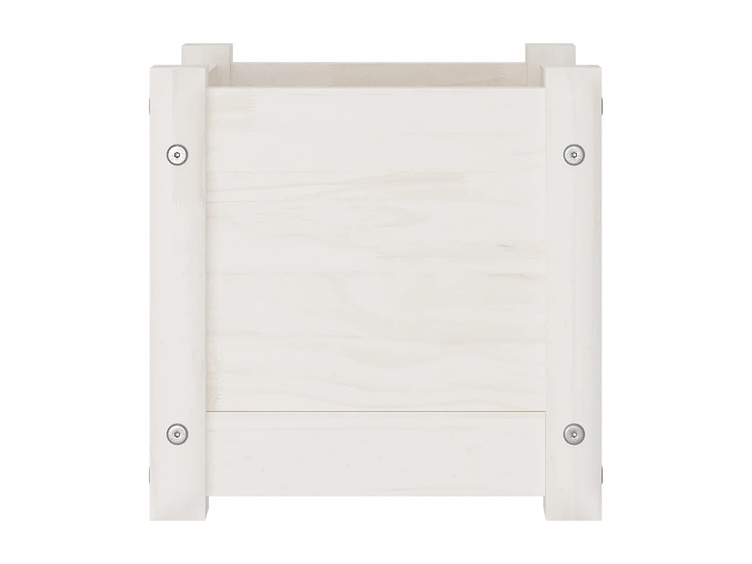 Jardinière d'extérieur Blanc 31x31x31 Bois de pin massif