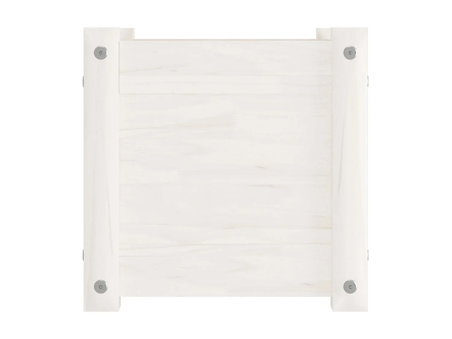 Jardinière d'extérieur Blanc 31x31x31 Bois de pin massif