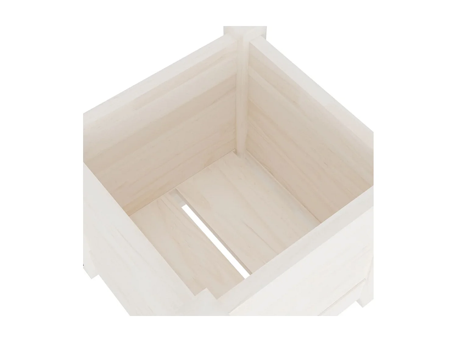 Jardinière d'extérieur Blanc 31x31x31 Bois de pin massif