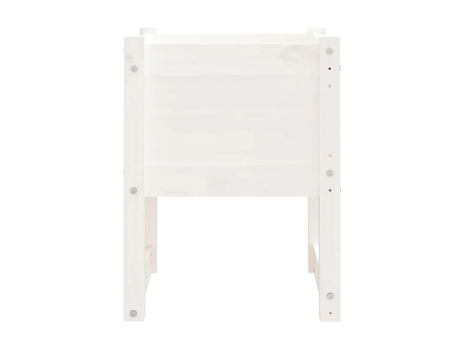 Jardinière Blanc 40x40x52,5 Bois massif de pin