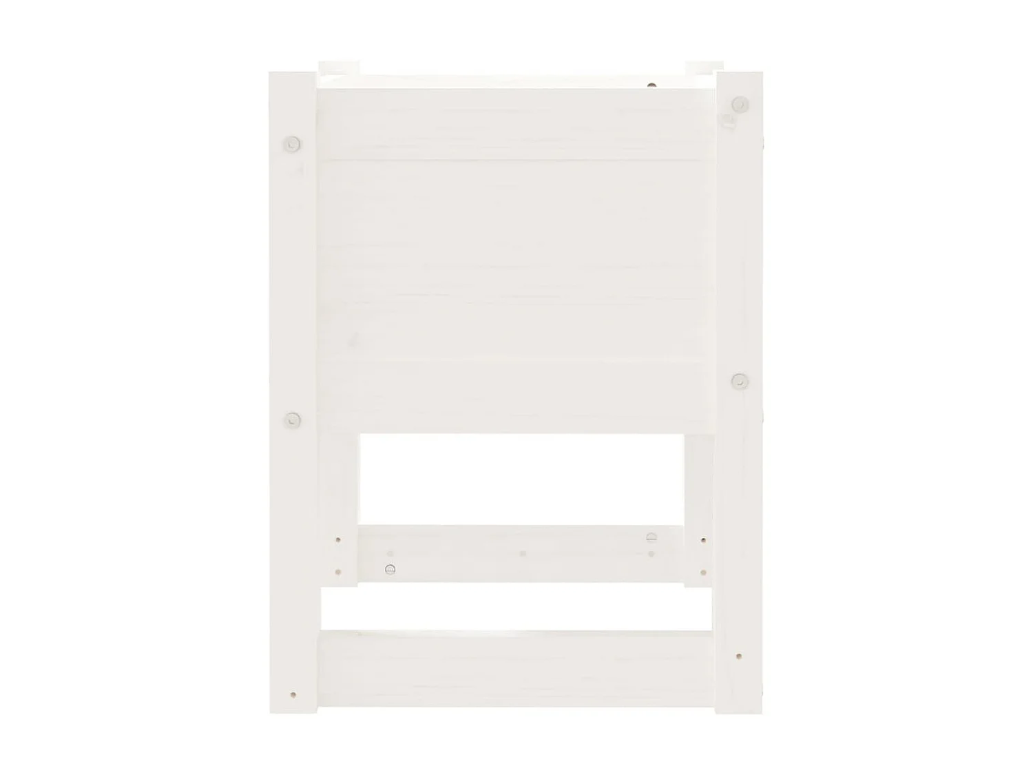 Jardinière Blanc 40x40x52,5 Bois massif de pin