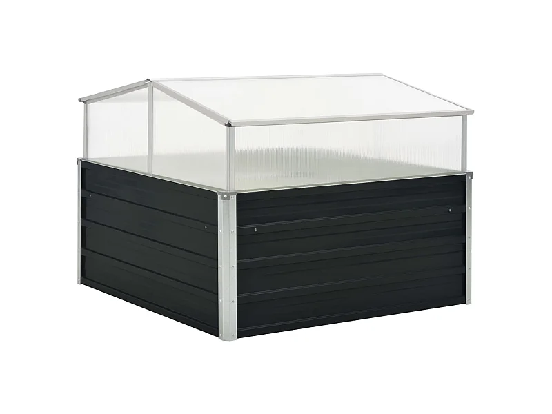 Serre Anthracite 100x100x77 Acier galvanisé