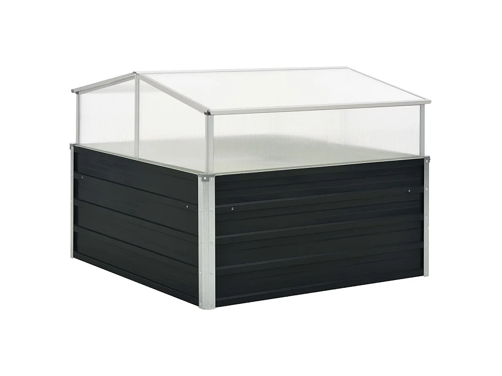 Serre Anthracite 100x100x77 Acier galvanisé