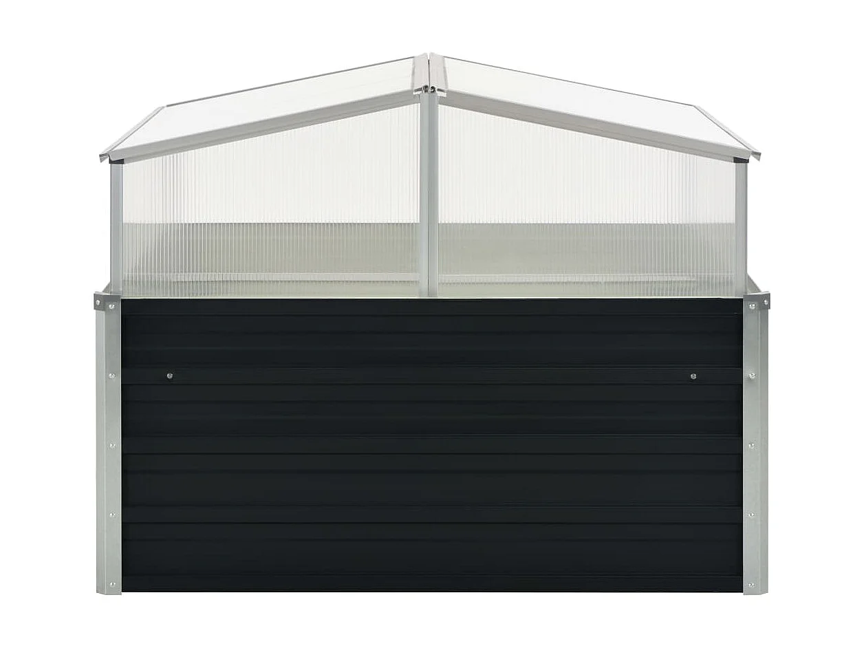 Serre Anthracite 100x100x77 Acier galvanisé