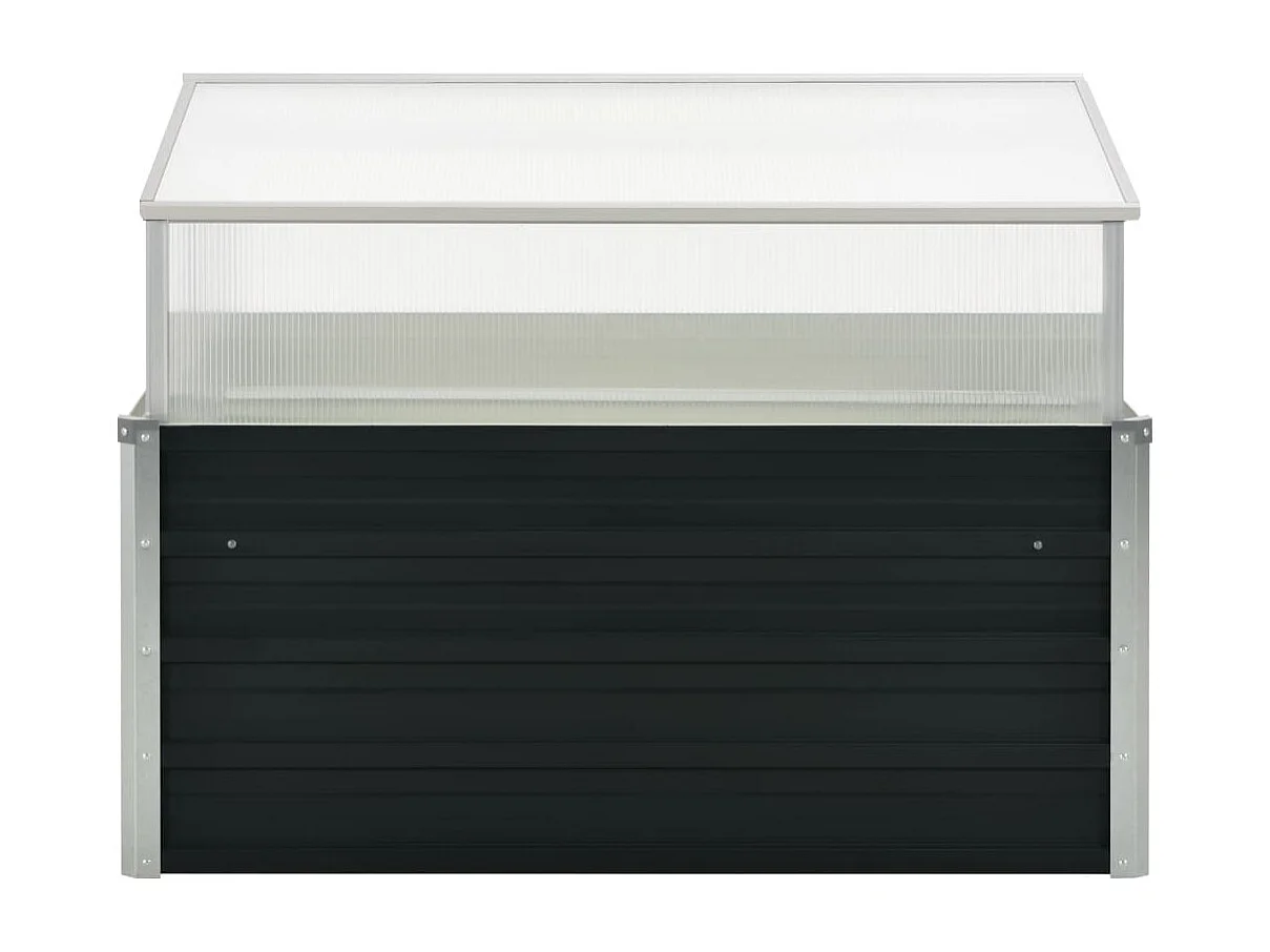 Serre Anthracite 100x100x77 Acier galvanisé