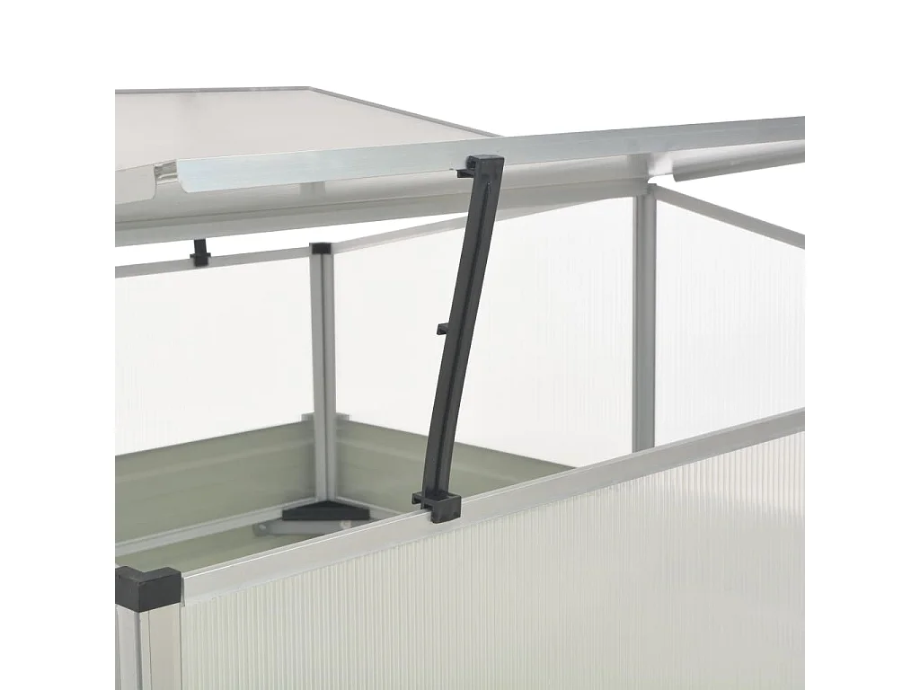 Serre Anthracite 100x100x77 Acier galvanisé