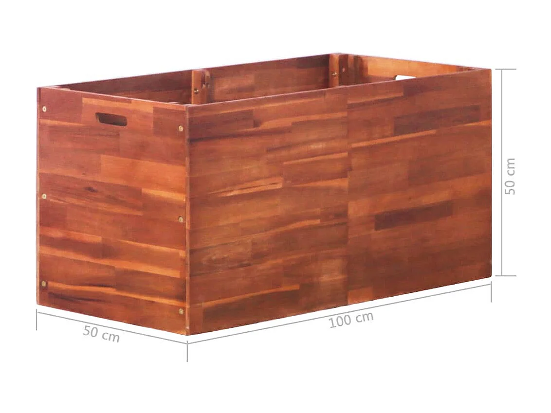 Jardinière Bois d'acacia 100x50x50