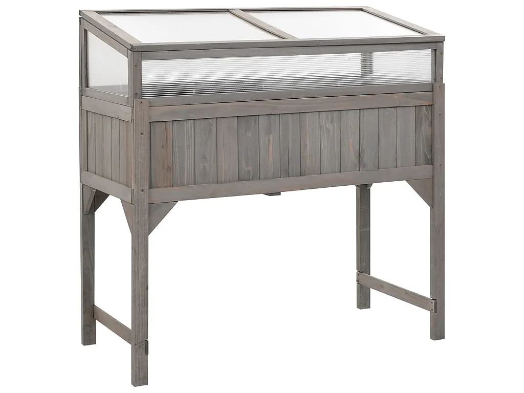 Jardinière avec serre 110x54x120 Bois de sapin massif