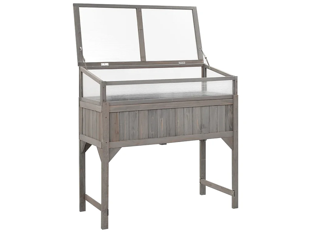 Jardinière avec serre 110x54x120 Bois de sapin massif