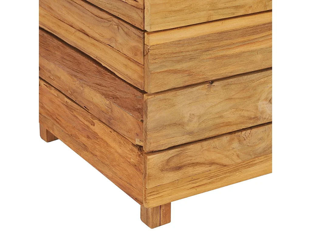 Jardinière 50x40x72 Bois de teck recyclé et acier