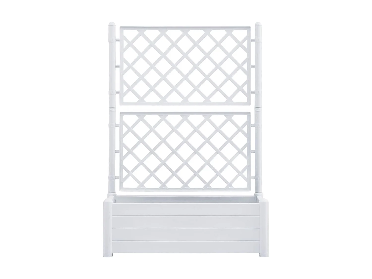Jardinière avec treillis 100x43x142 PP Blanc