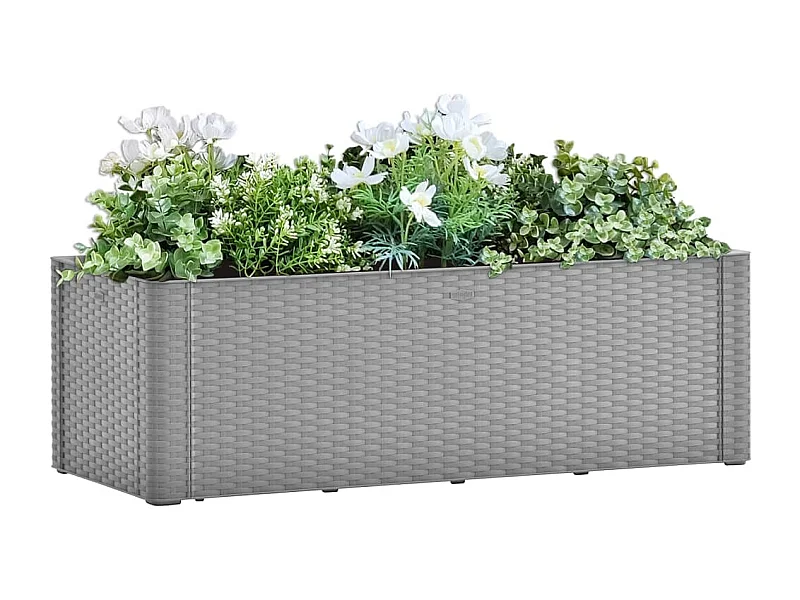 Jardinière avec système d'arrosage Gris 100x43x33