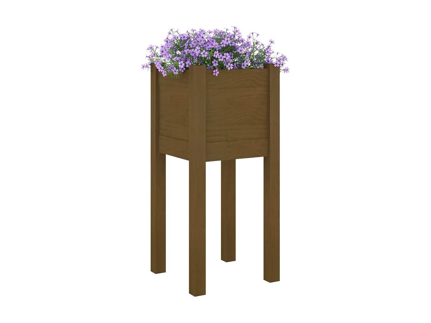 Jardinière d'extérieur Marron miel 31x31x70 Bois de pin