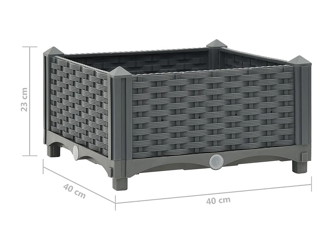 Jardinière 40x40x23 Polypropylène