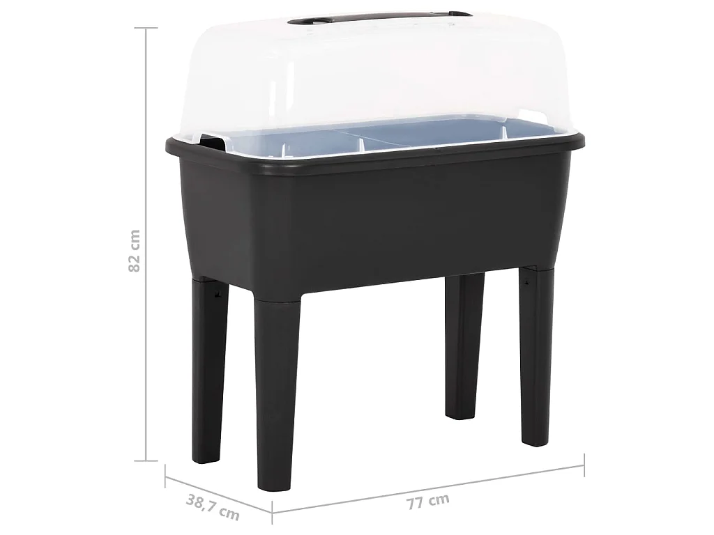 Parterre surélevé 77x38,7x82 PP