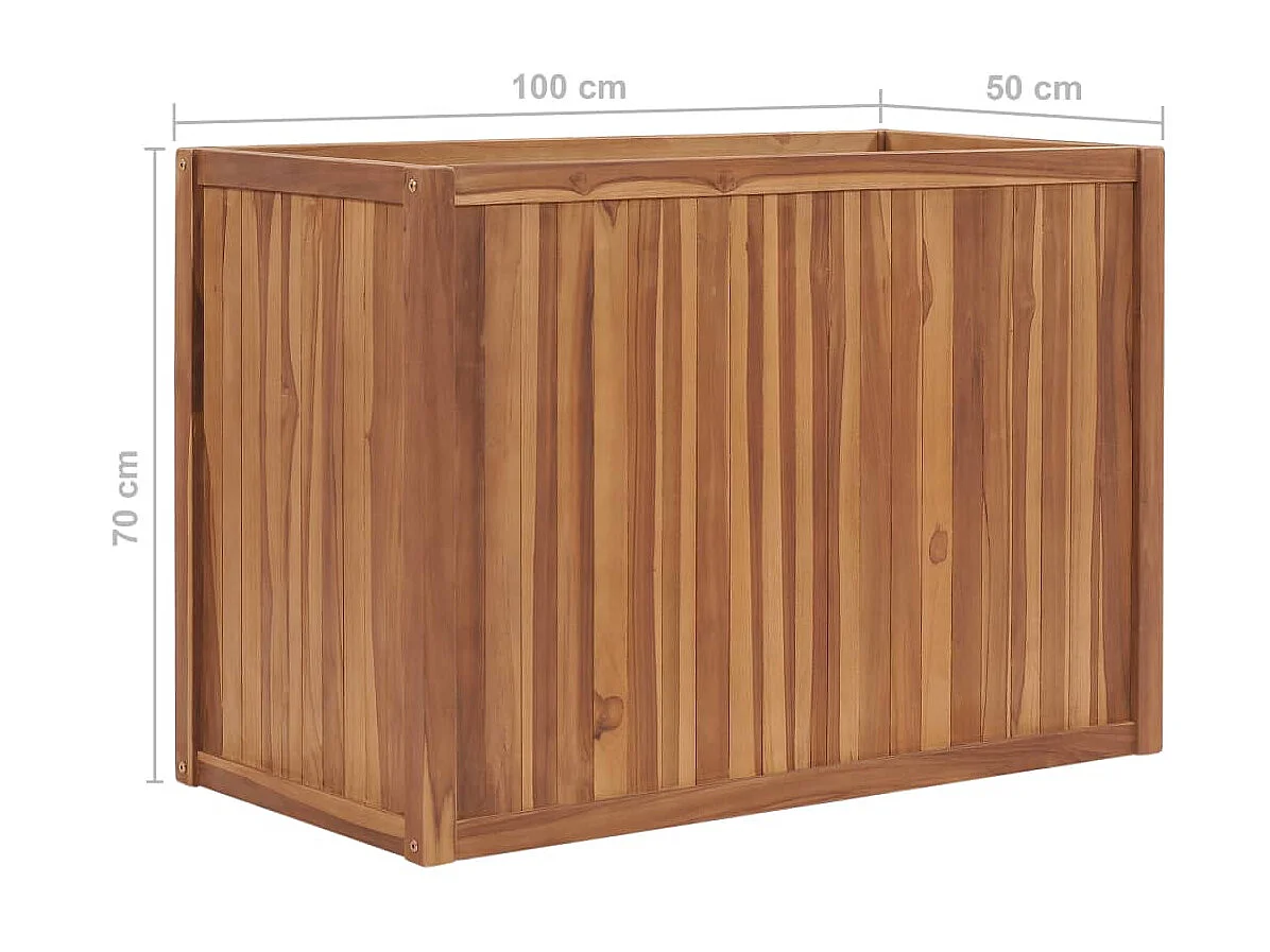 Jardinière 100x50x70 Bois de teck solide