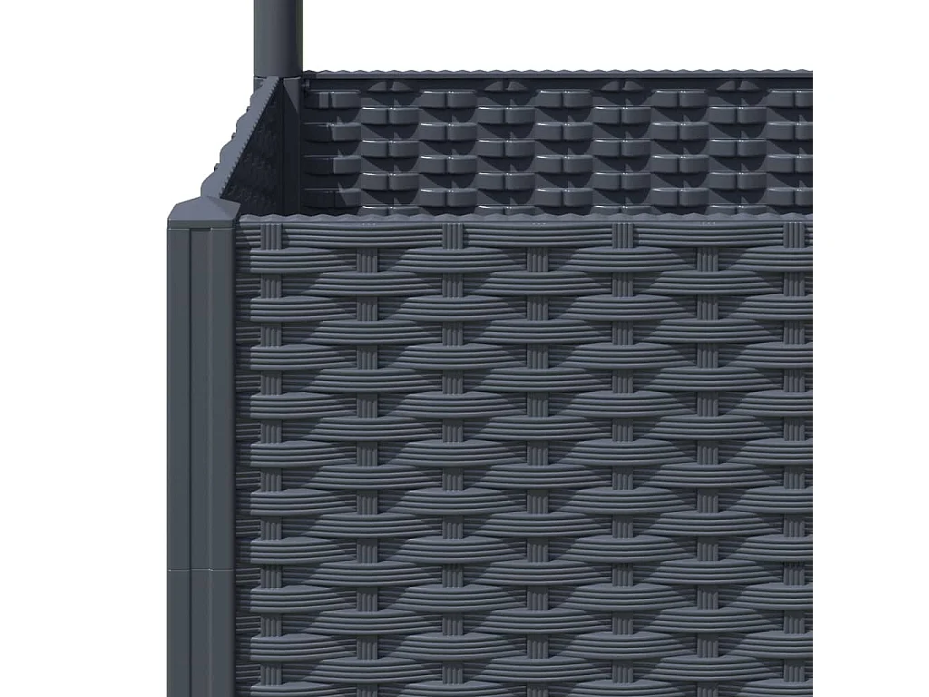 Jardinière avec treillis Gris foncé 80x40x136 PP