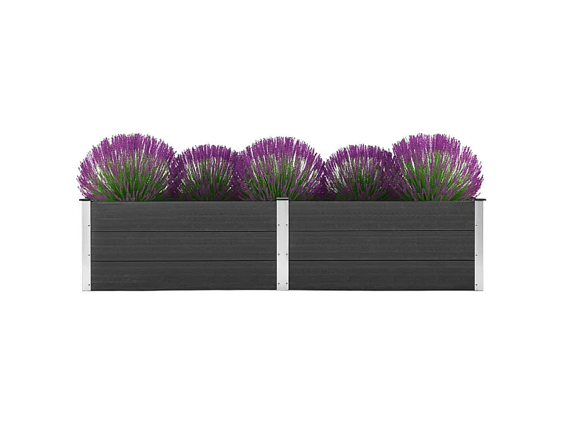 Jardinière 250x100x54 WPC Gris