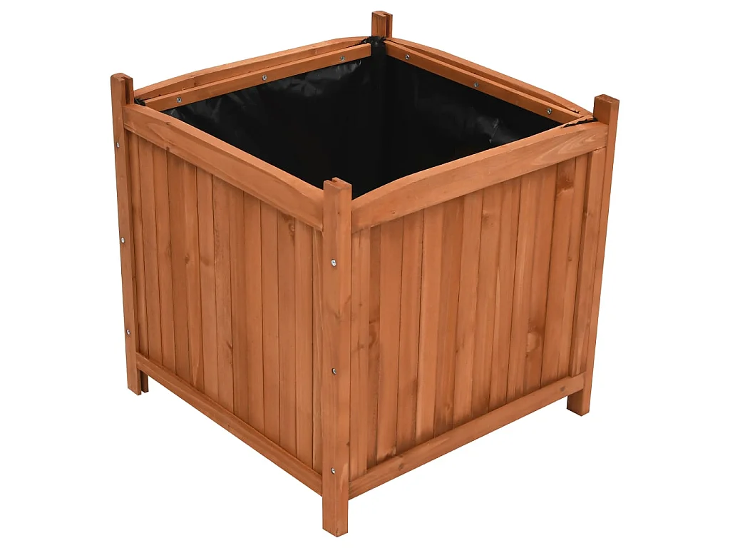 Jardinières surélevées 2 pcs 50x50x50 Bois de sapin