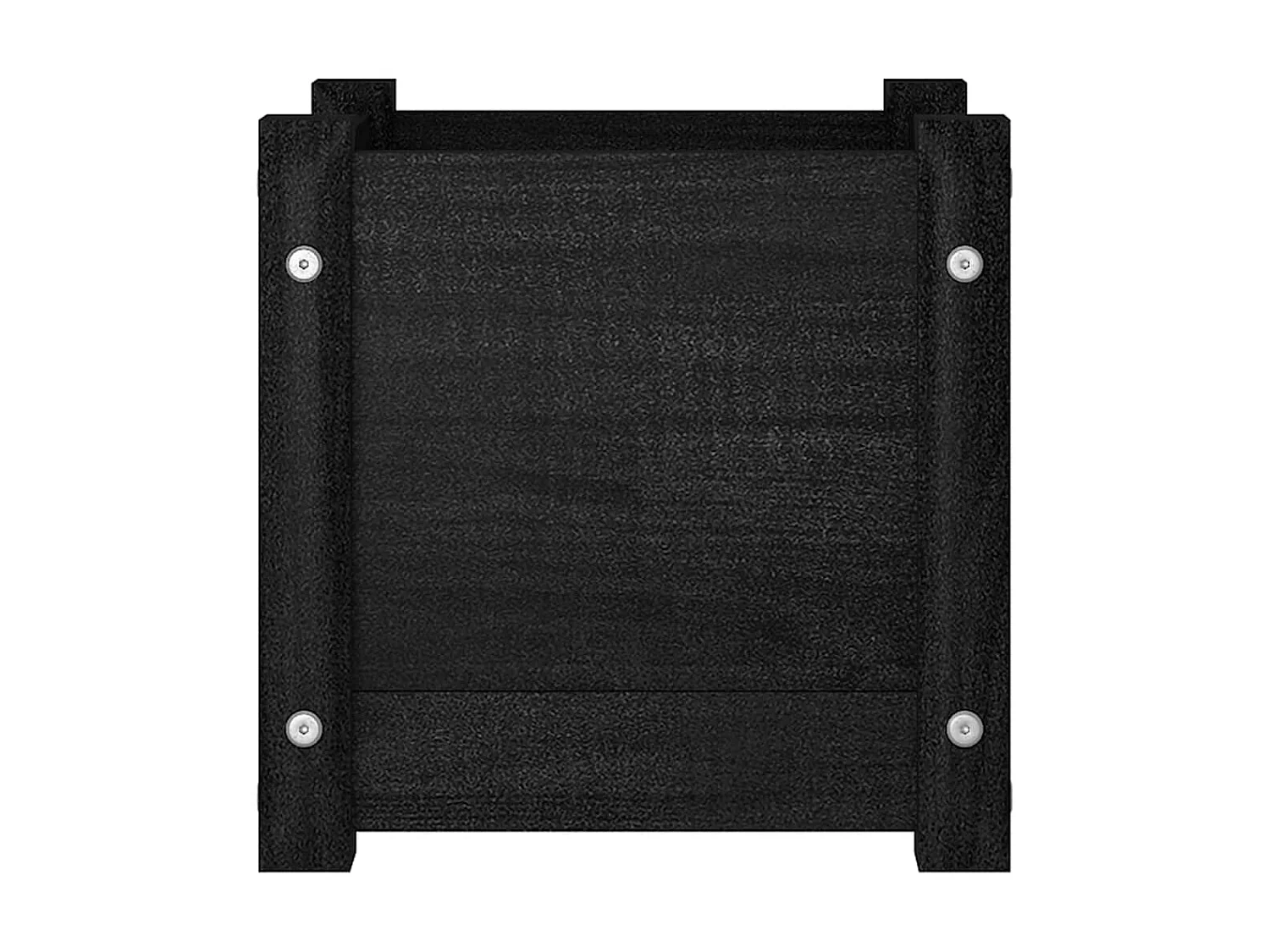 Jardinière d'extérieur Noir 31x31x31 Bois de pin massif