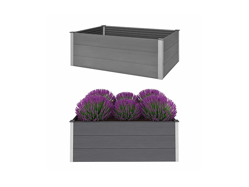 Jardinière WPC 150x100x54 Gris