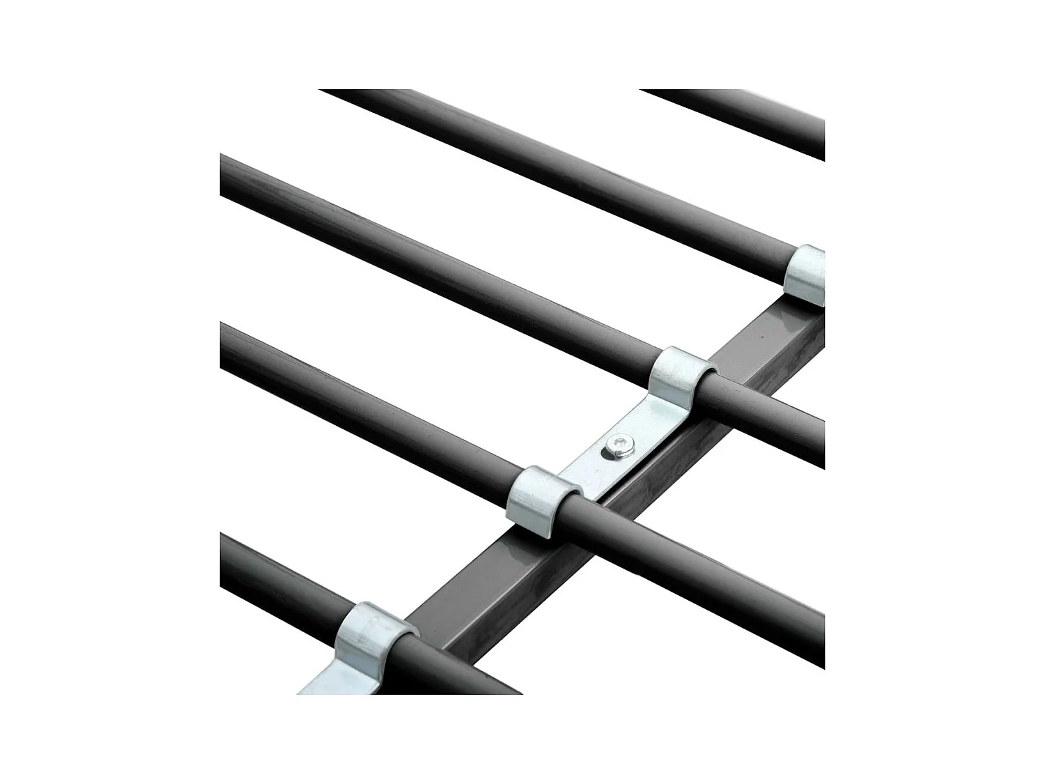 Lit mezzanine rmétal gris avec bureau bois naturel Kozty 90x200