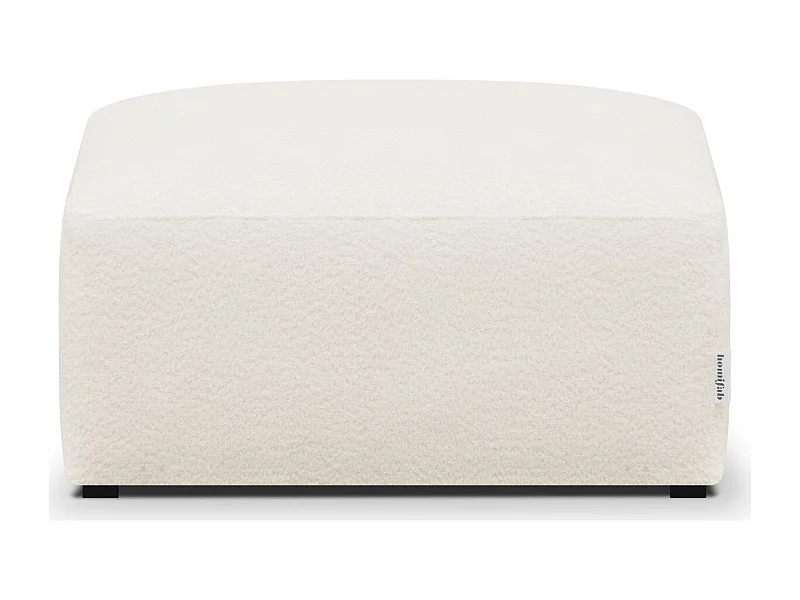 Pouf / repose-pieds modulable en tissu bouclette écru - Modulo