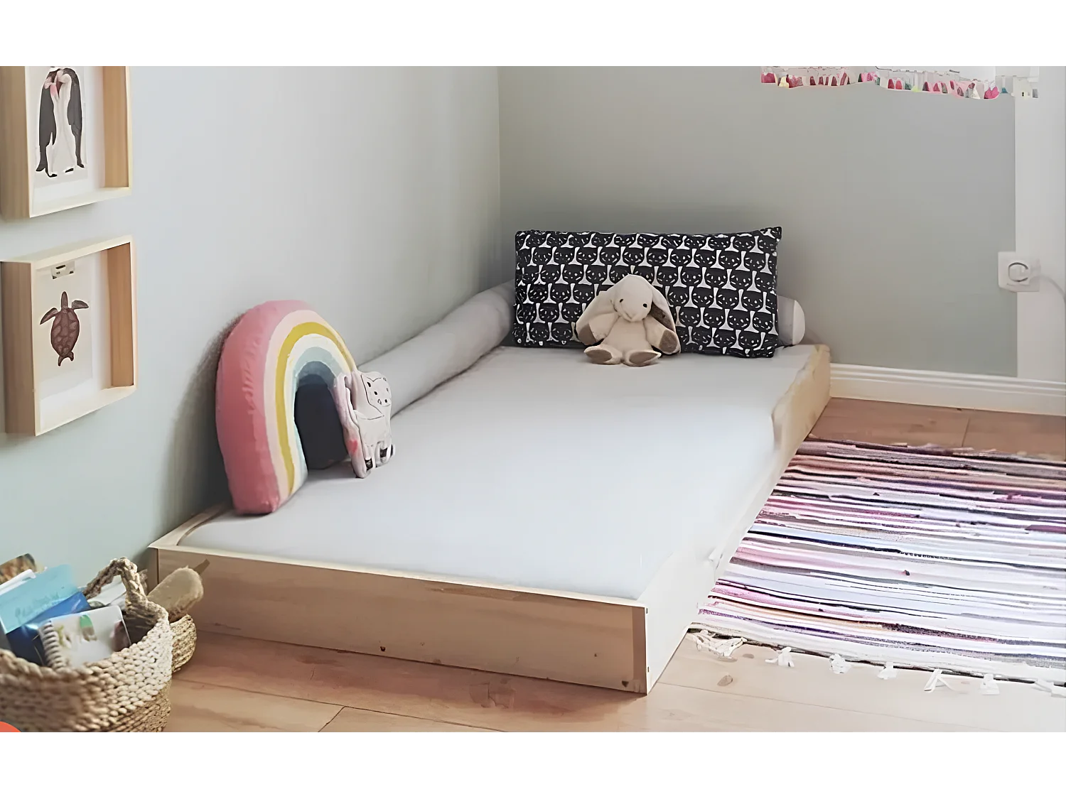 Lit de sol avec cadre