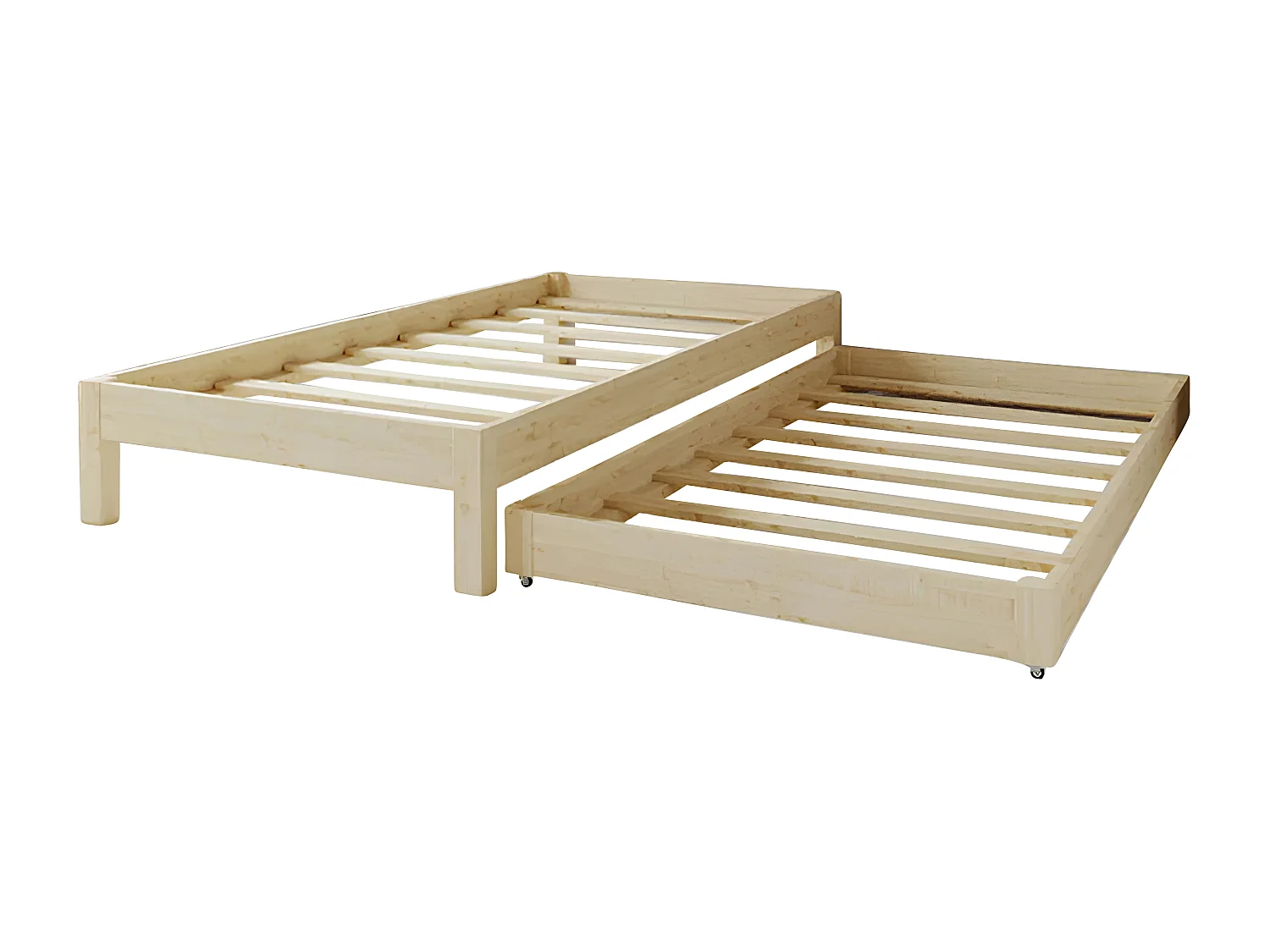 Cama individual con segunda cama